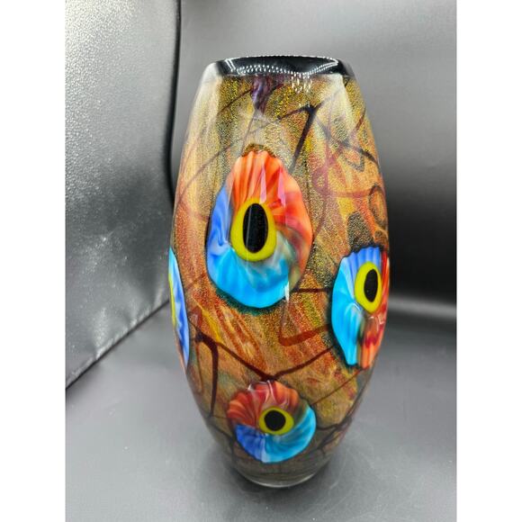Dale Tiffany Large Art Glass Vase - Picture 8 of 8